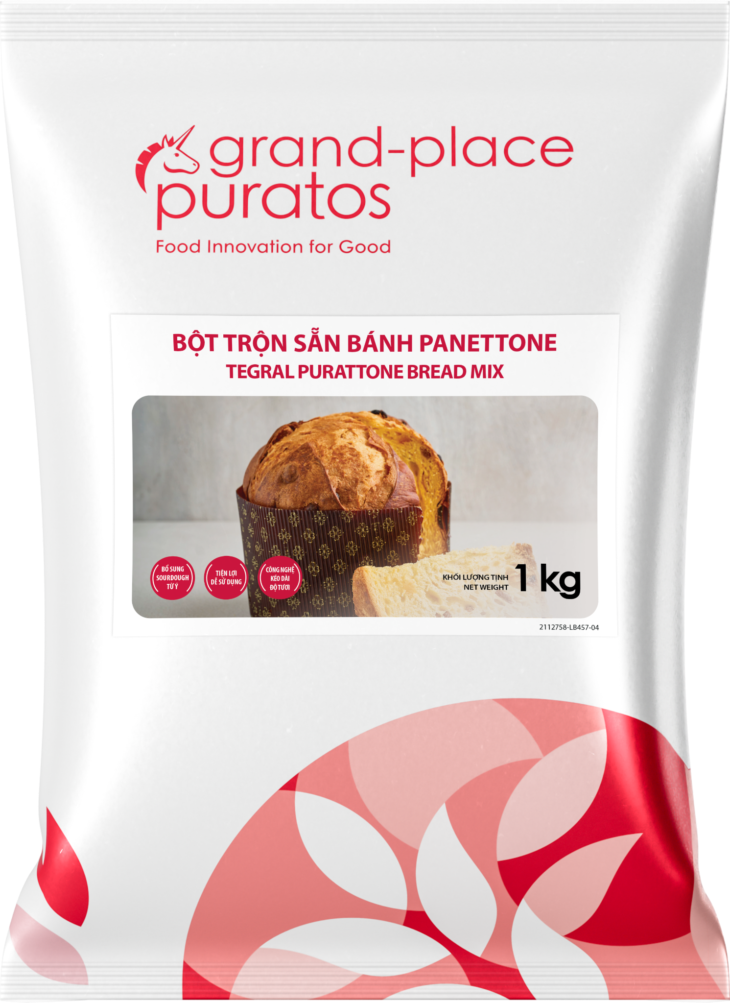 Bột trộn sẵn bánh mì Purattone  1kg - 4116075