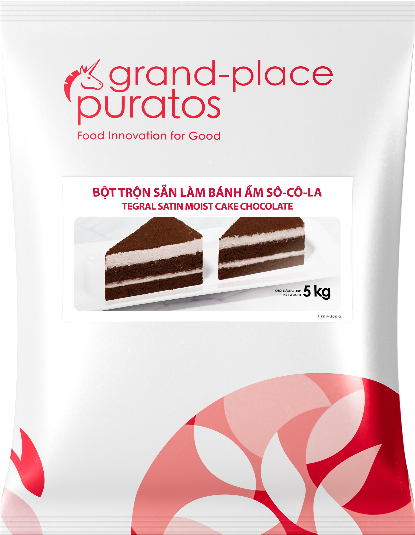 Bột trộn sẵn bánh Moist sô-cô-la  5kg - 4116101