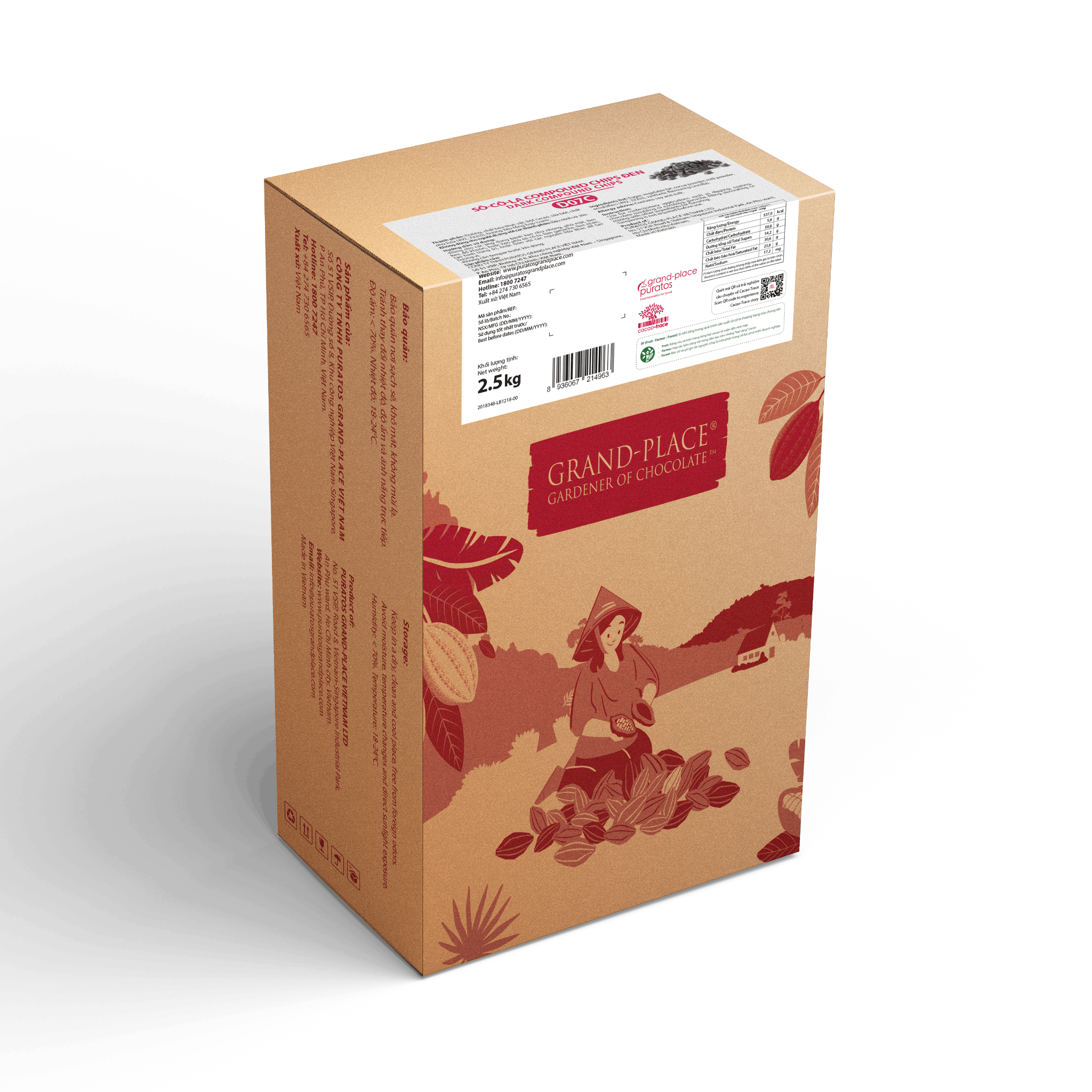 Sô-cô-la Grand-Place Chips Đen  GPD-07C 2.5kg 4116152