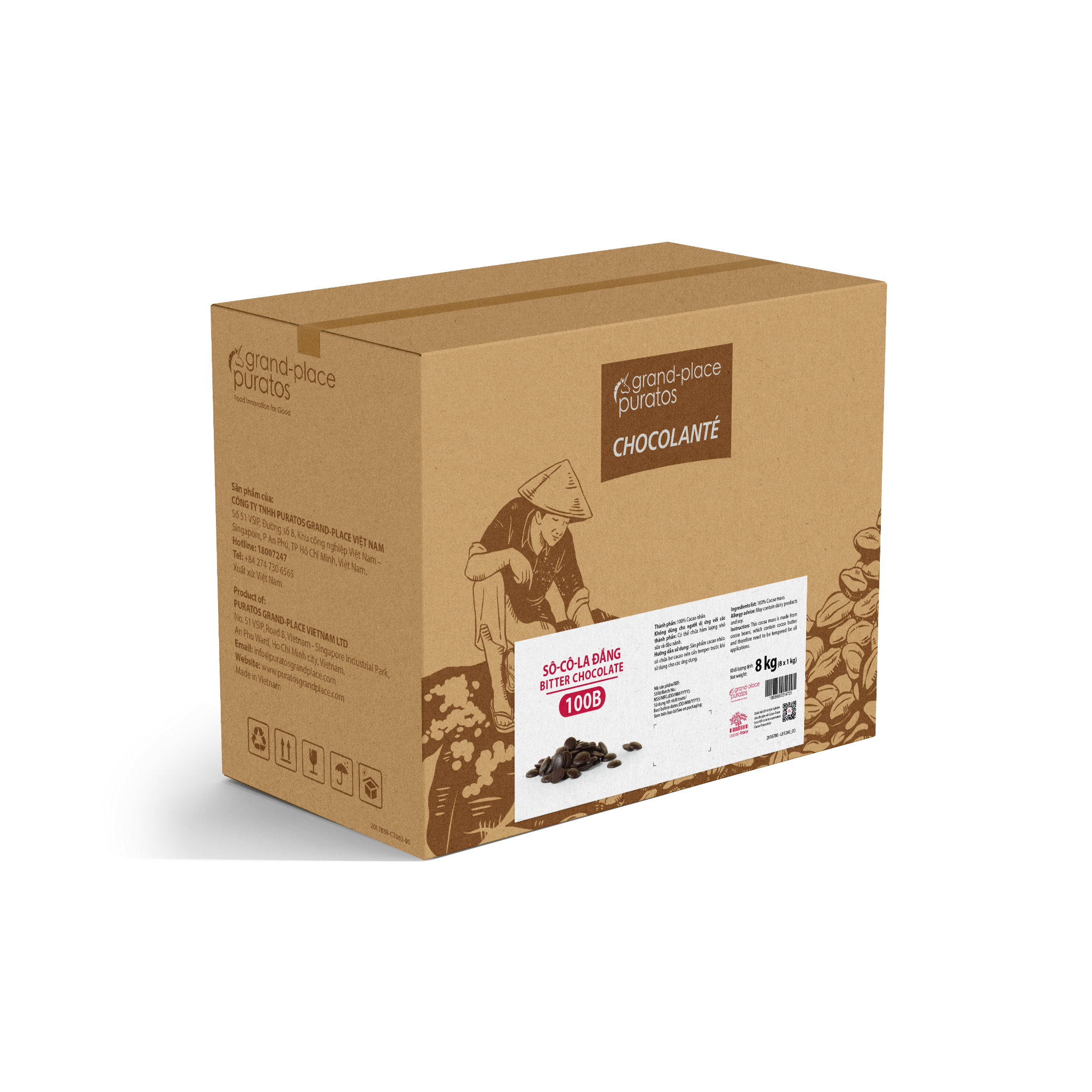 Sô-cô-la Ðắng 100B Car 8x1KG -4029226