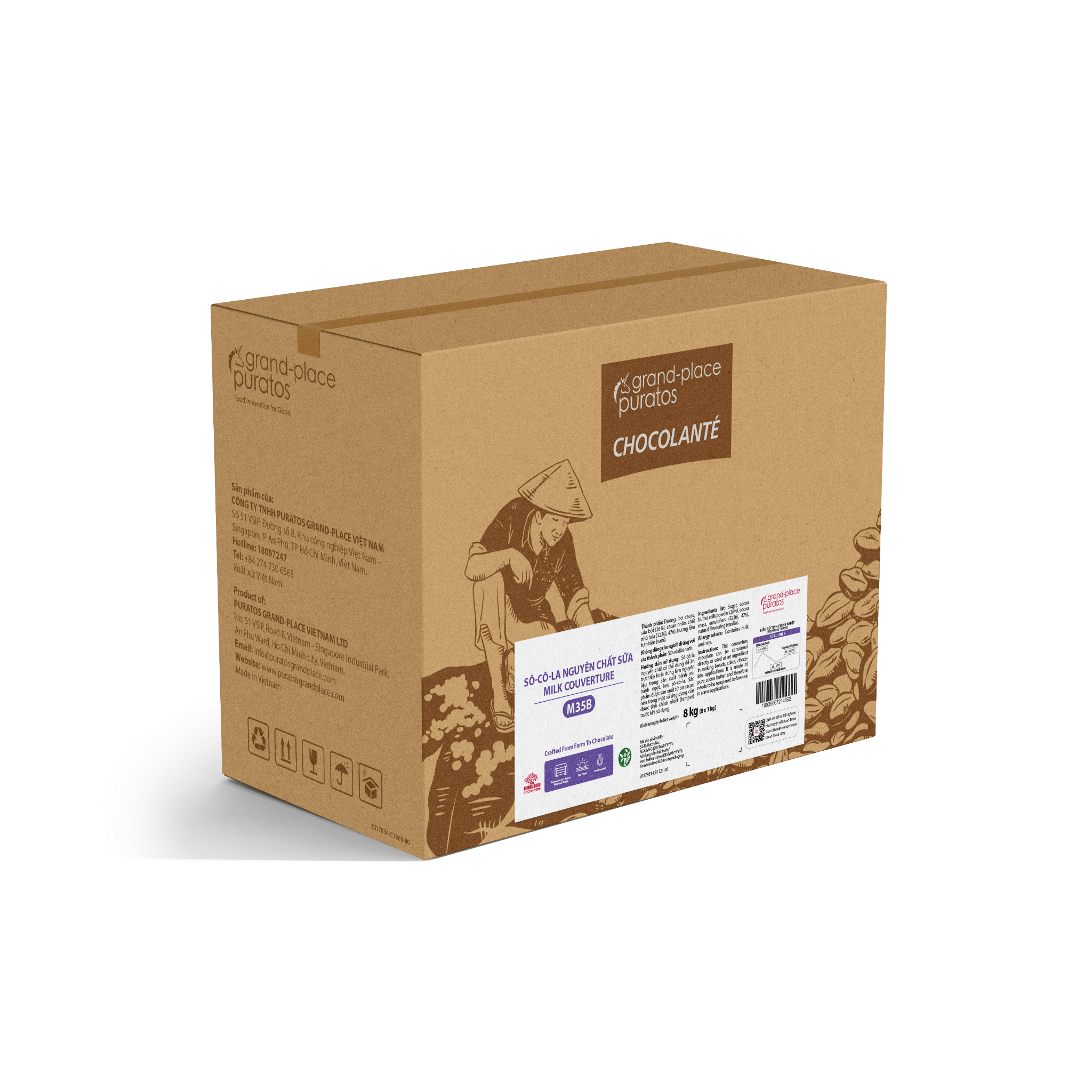 Sô-cô-la Chocolante Hạt nút Sữa 35% GPM-35B 1kg 4021119