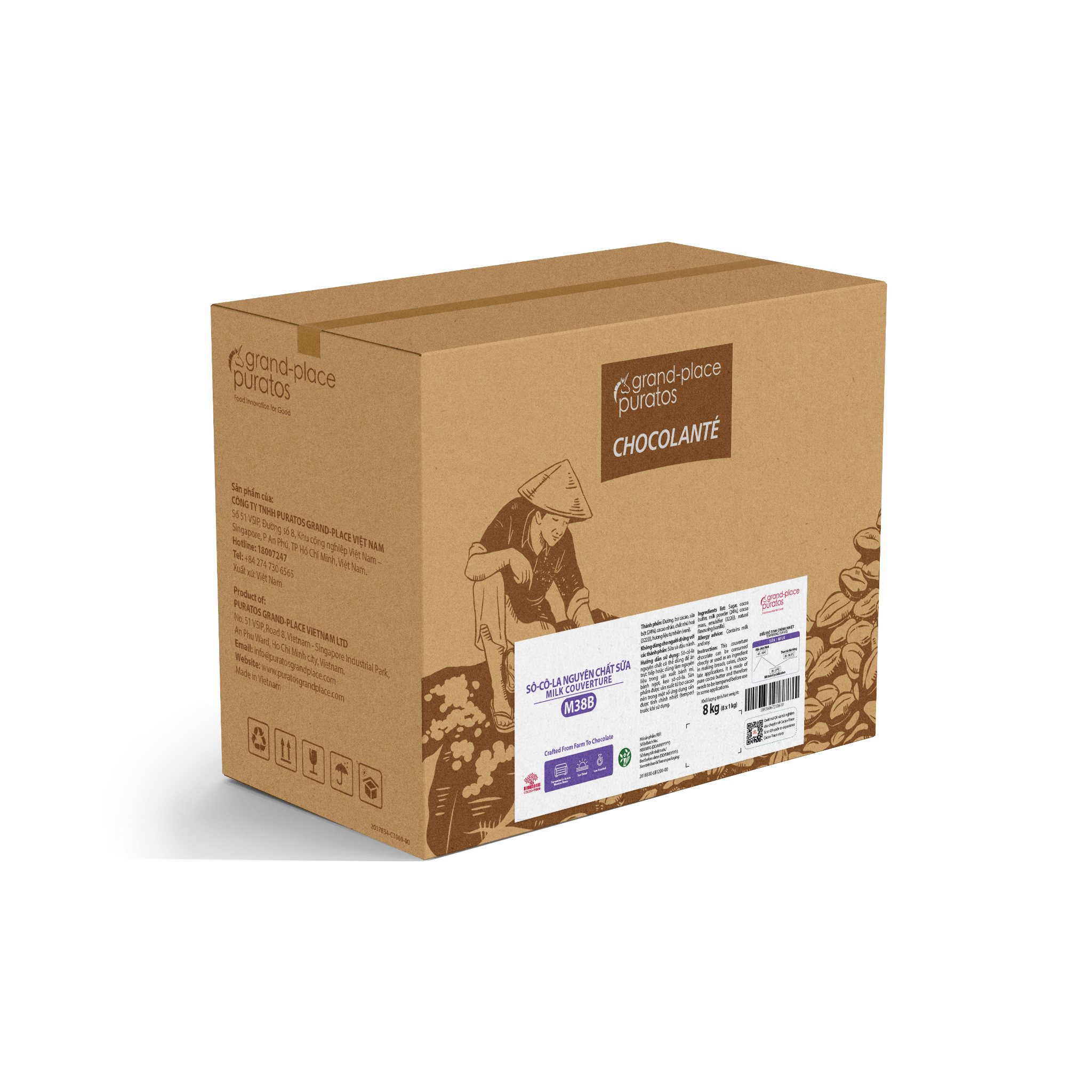 Sô-cô-la Chocolante Hạt nút Sữa 38% GPM-38B 1kg 4009150