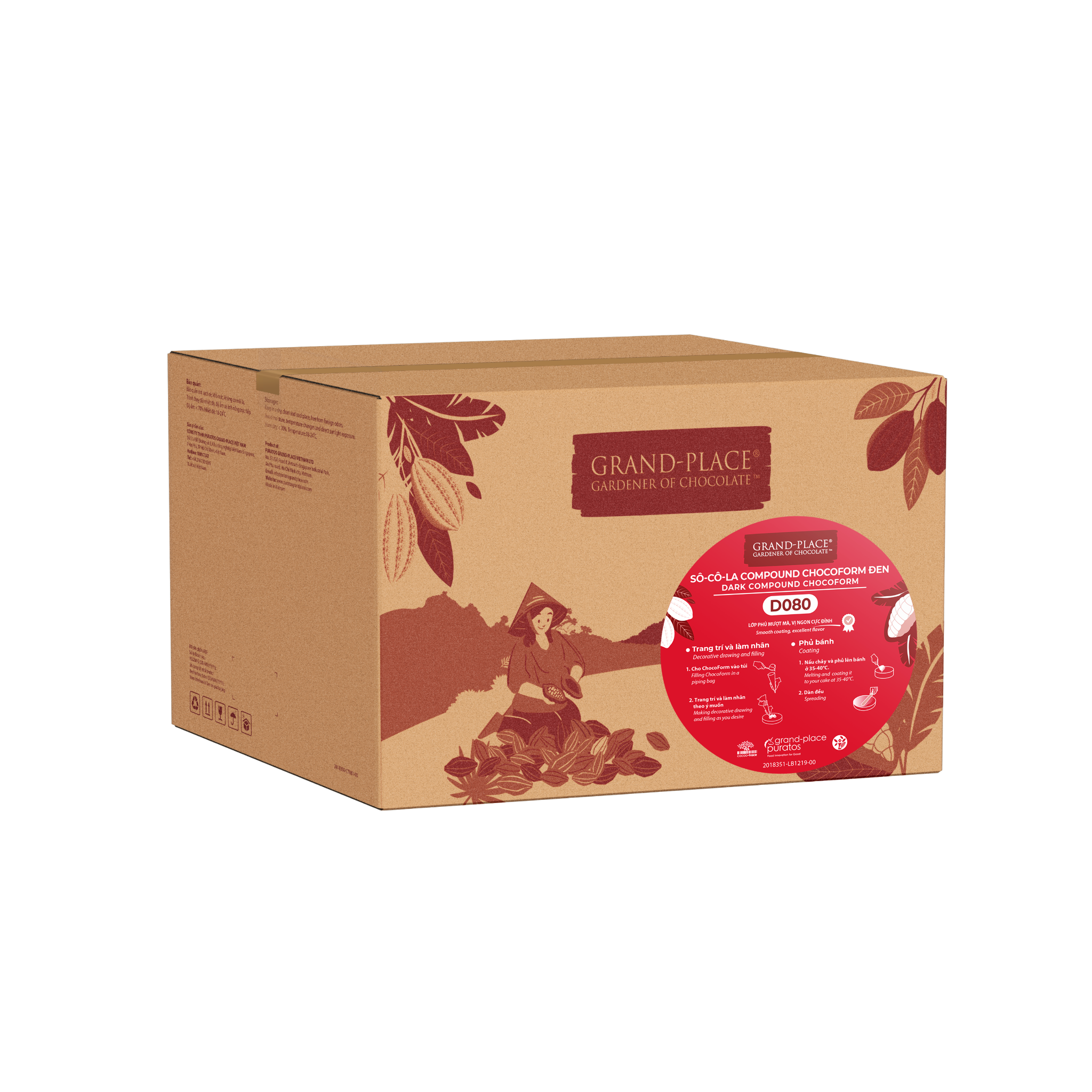 Sô-cô-la Grand-Place Sệt Đen Chocoform GPD-080 1kg 4016229