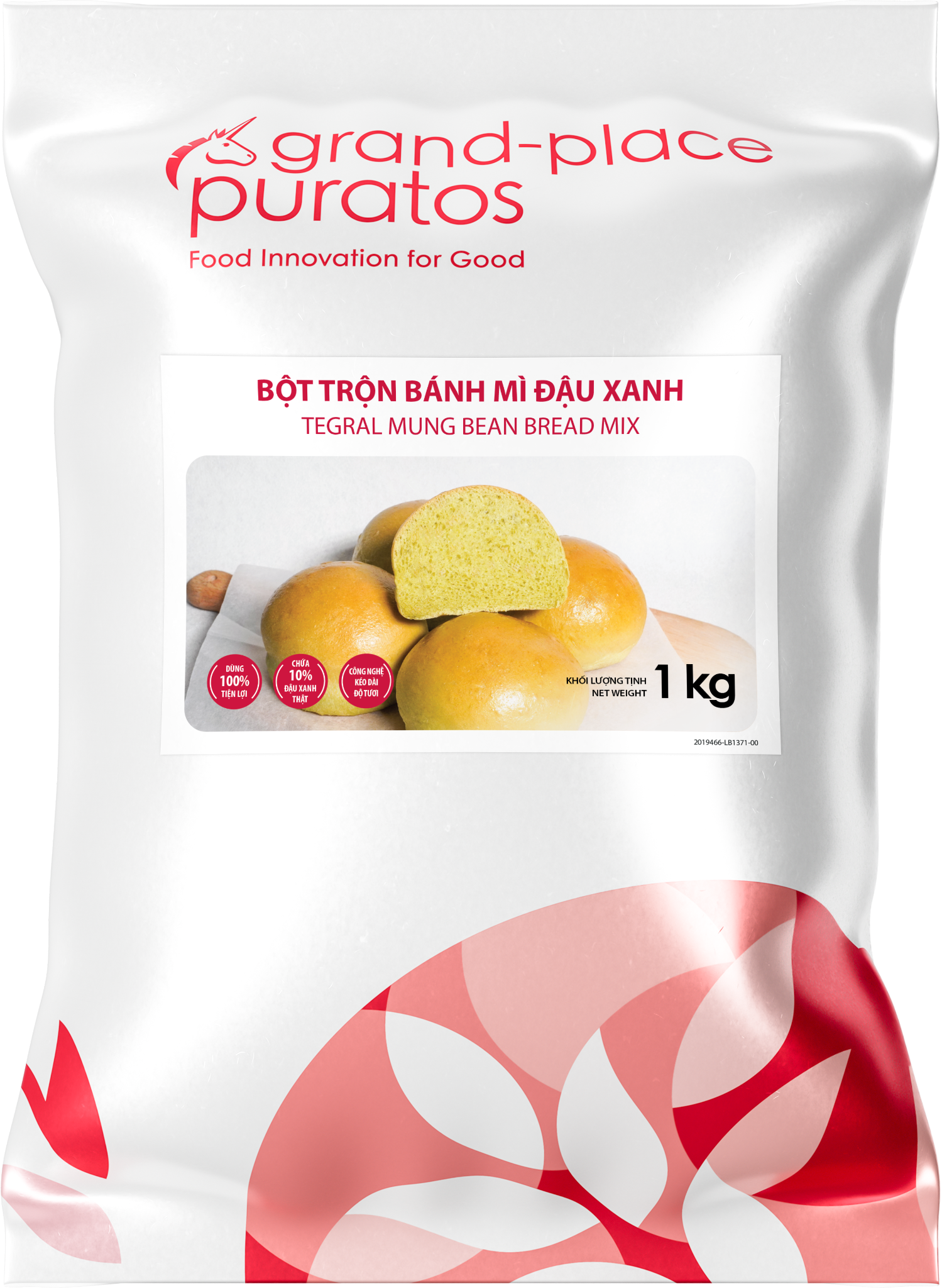 Bột Trộn Bánh Mì Đậu Xanh, 1kg-4029375