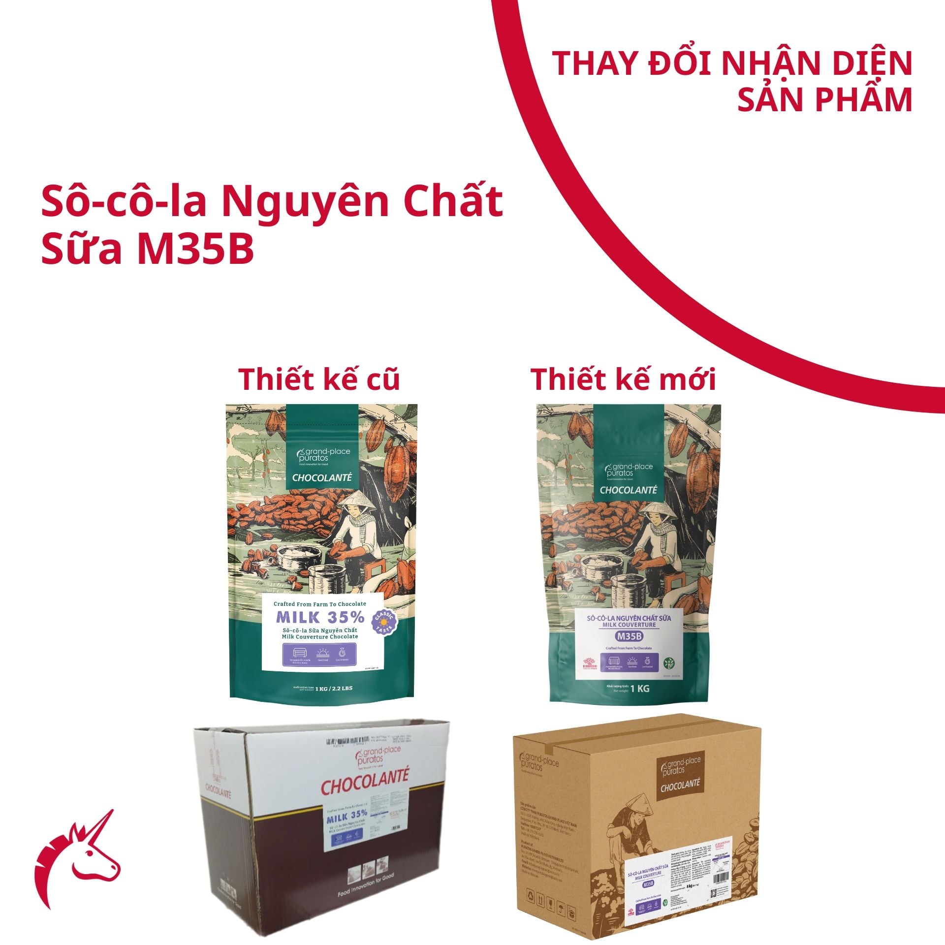 Sô-cô-la Chocolante Hạt nút Sữa 35% GPM-35B 1kg 4021119
