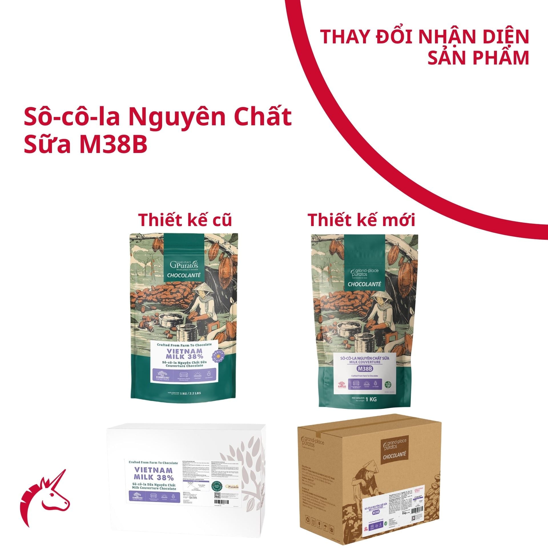 Sô-cô-la Chocolante Hạt nút Sữa 38% GPM-38B 1kg 4009150