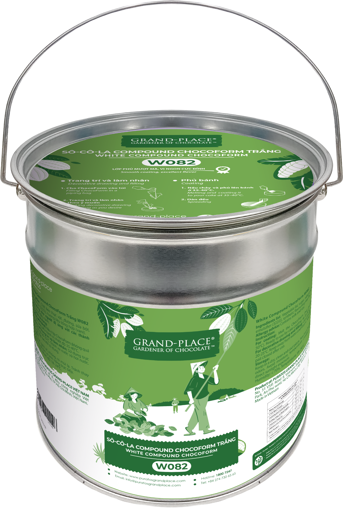 Sô-cô-la Grand-Place Sệt Trắng Chocoform GPW-082 4kg 4116223