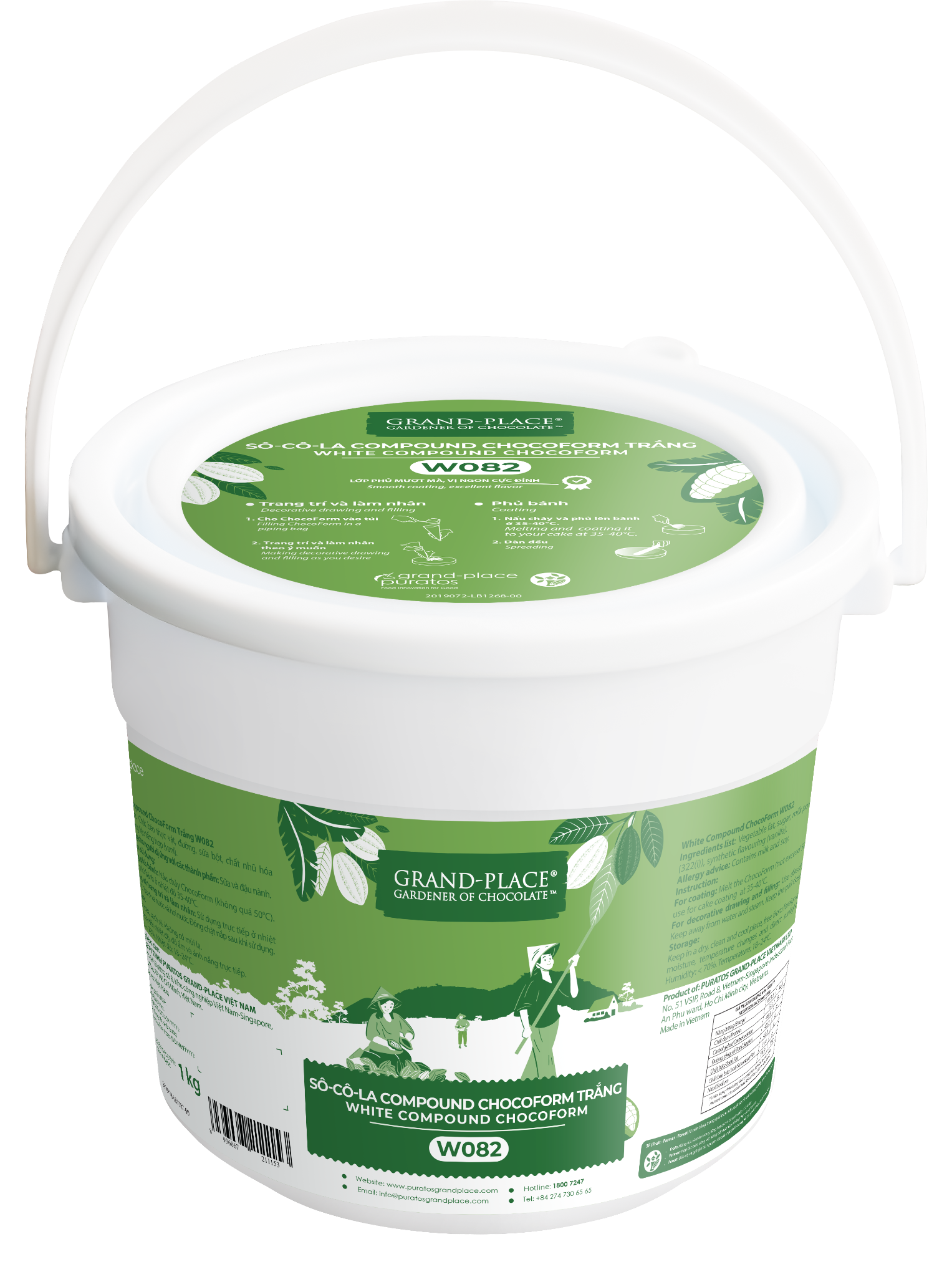 Sô-cô-la Grand-Place Sệt Trắng Chocoform GPW-082 1kg 4016213
