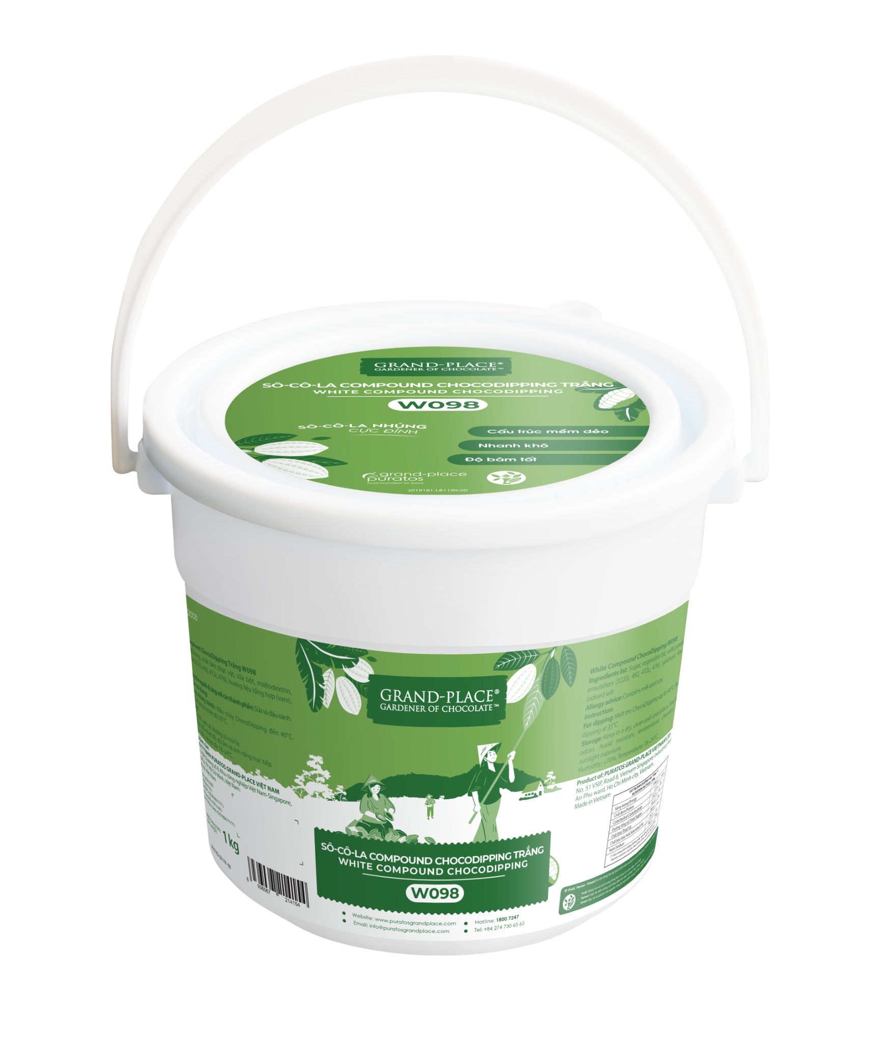 Sô-cô-la Grand-Place Nhúng Trắng Chocodipping GPW-098 1kg 4024617