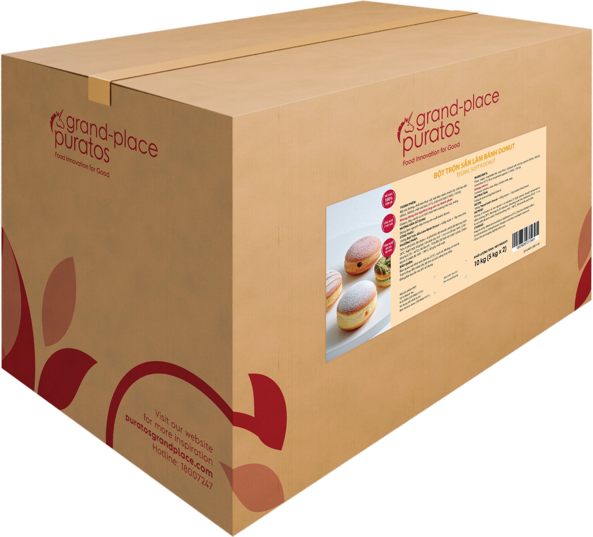 Bột trộn bánh Donut  5kg - 4020525