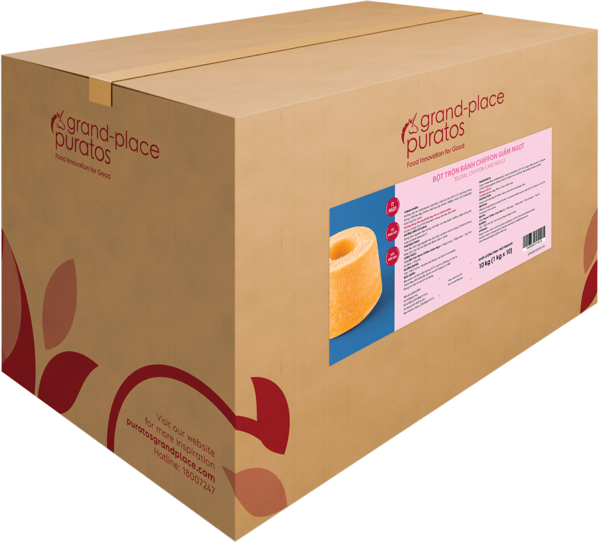 Bột Trộn Bánh Chiffon Giảm Ngọt 1Kg - 4027959