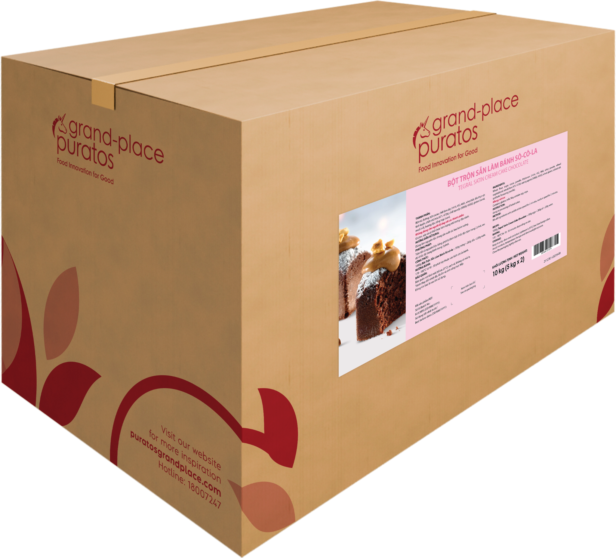 Bột trộn sẵn bánh Cream sô-cô-la 5kg - 4116105