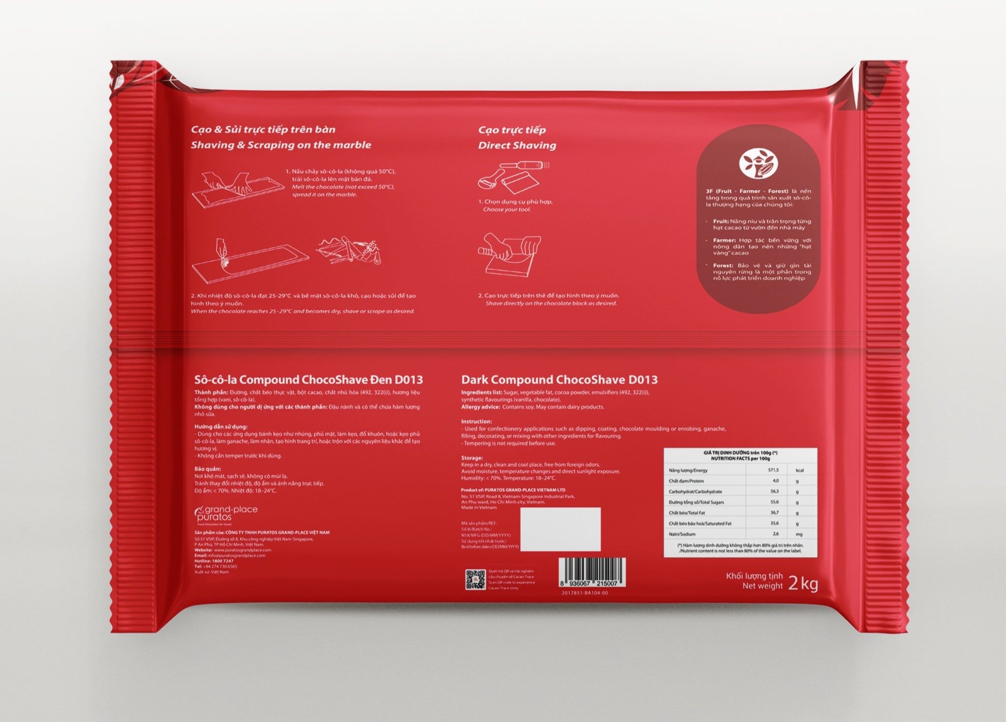 Sô-cô-la Grand-Place Thẻ Đen Chocoshave GPD-013 2kg  4116135