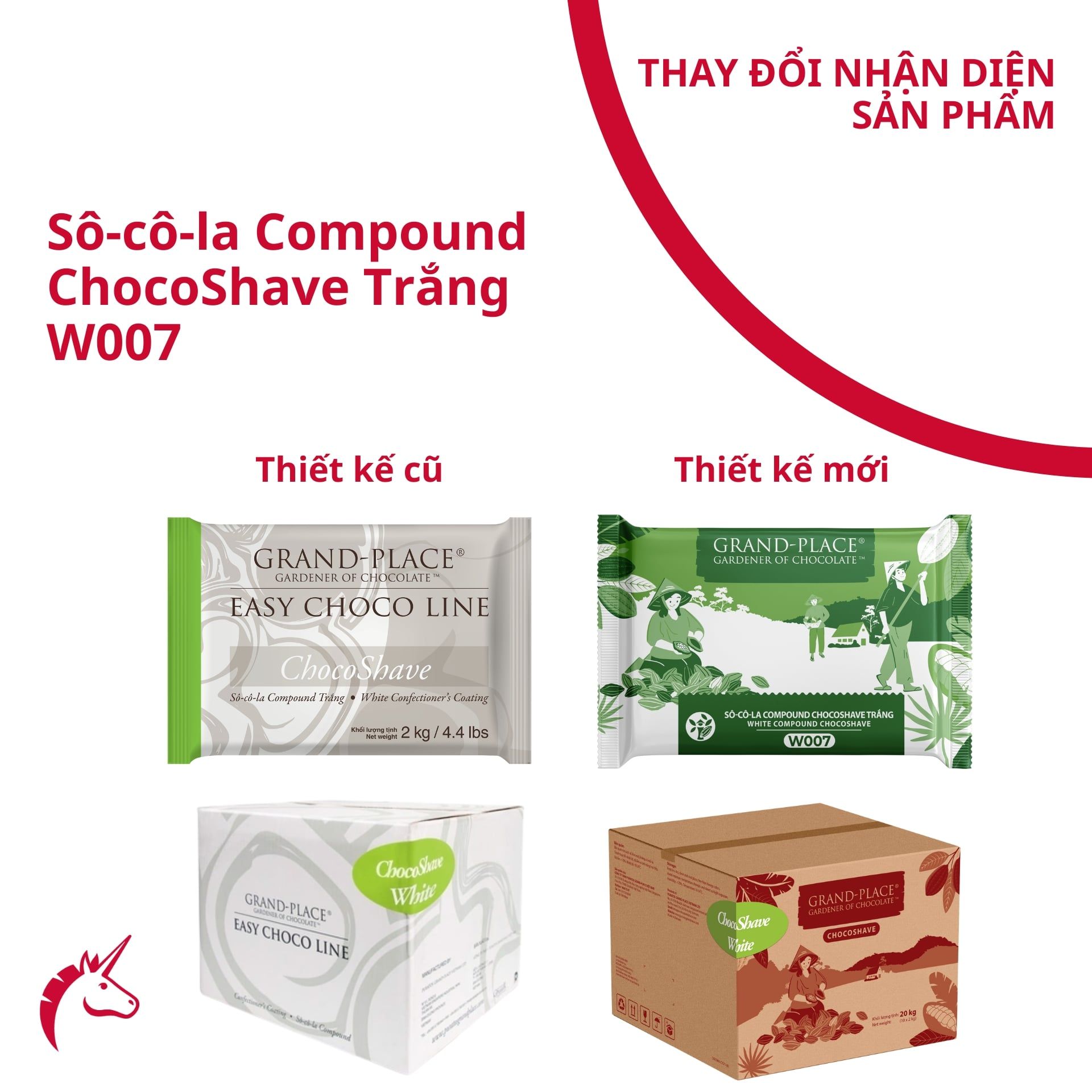 Sô-cô-la Grand-Place Thẻ Trắng Chocoshave GPW-007 2kg 4116202