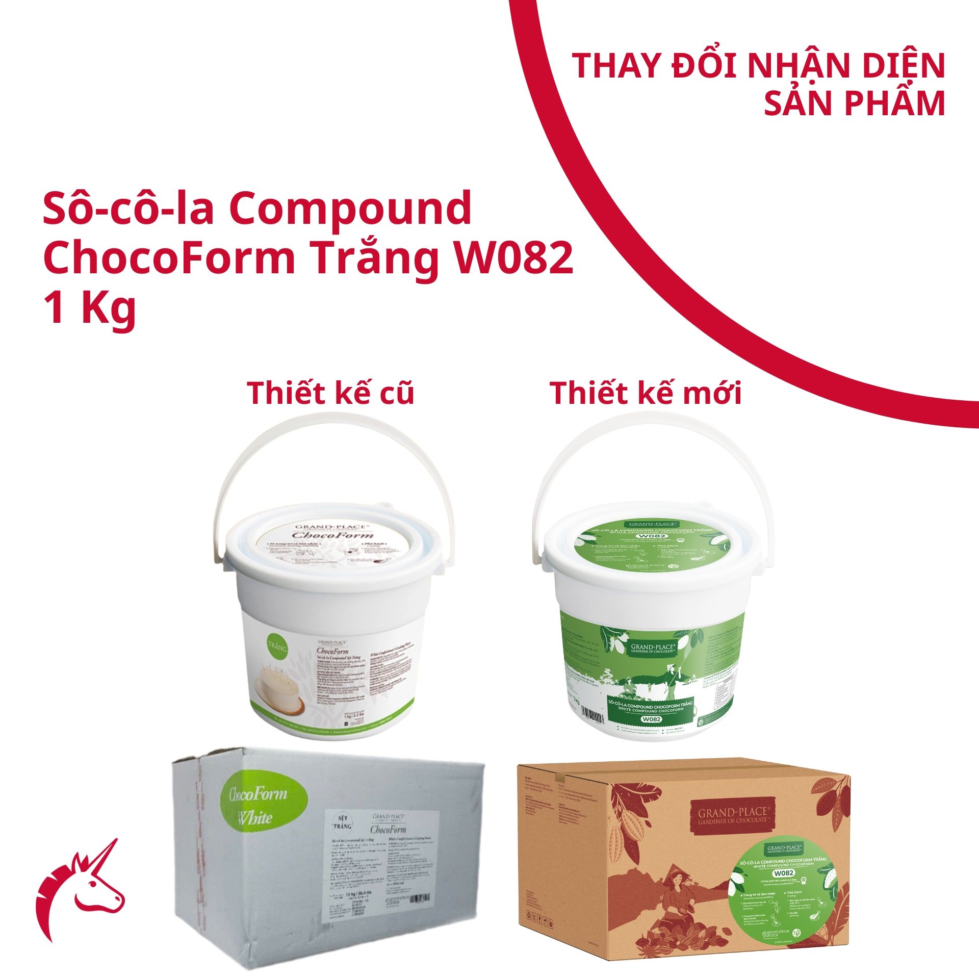 Sô-cô-la Grand-Place Sệt Trắng Chocoform GPW-082 1kg 4016213