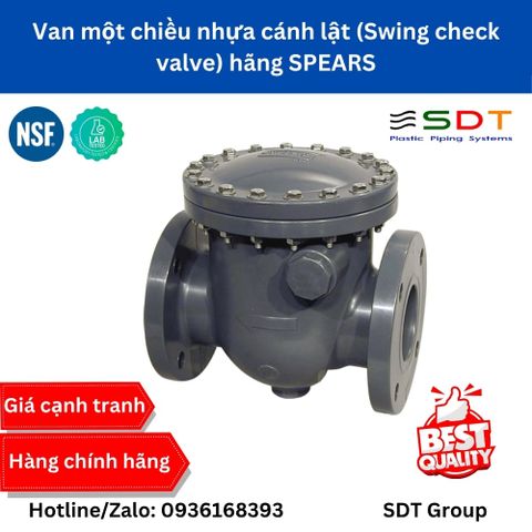 Van một chiều nhựa cánh lật (Swing check valve) SPEARS