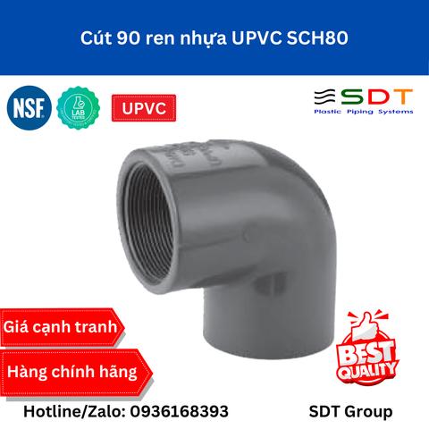 Cút 90 ren nhựa CPVC SCH80 - SHIEYU (DFP)