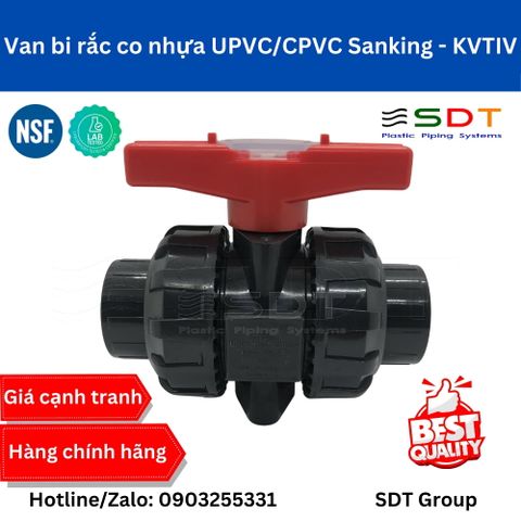 Van bi UPVC DN50 rắc co Sanking KVTIV | Giá tốt tại SDT Group