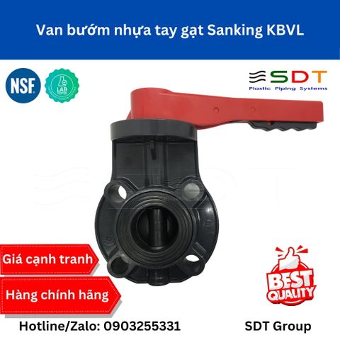Van bướm nhựa tay gạt DN150 Sanking KBVL - Giá tốt