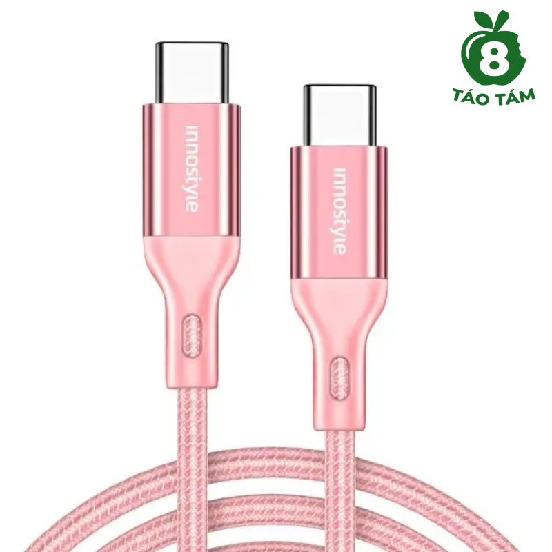 Cáp Innostyle PowerFlex USB-C to USB-C 1.5M 60W Pink ICC150ALBP - HÀNG TÁO TÁM