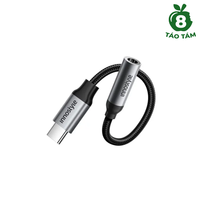 Cổng Chuyển Innostyle USB-C to 3.5mm Audio DAC 15cm - HÀNG TÁO TÁM