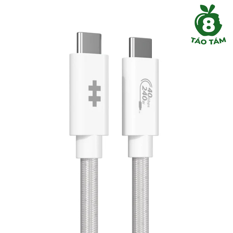 Cáp HyperDrive USB4 Braided Performance 1.2M White - HÀNG TÁO TÁM