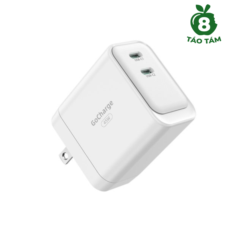 Sạc nhanh Innostyle GoCharge Dual USB-C 45W White IC45-2CWHT-US - HÀNG TÁO TÁM