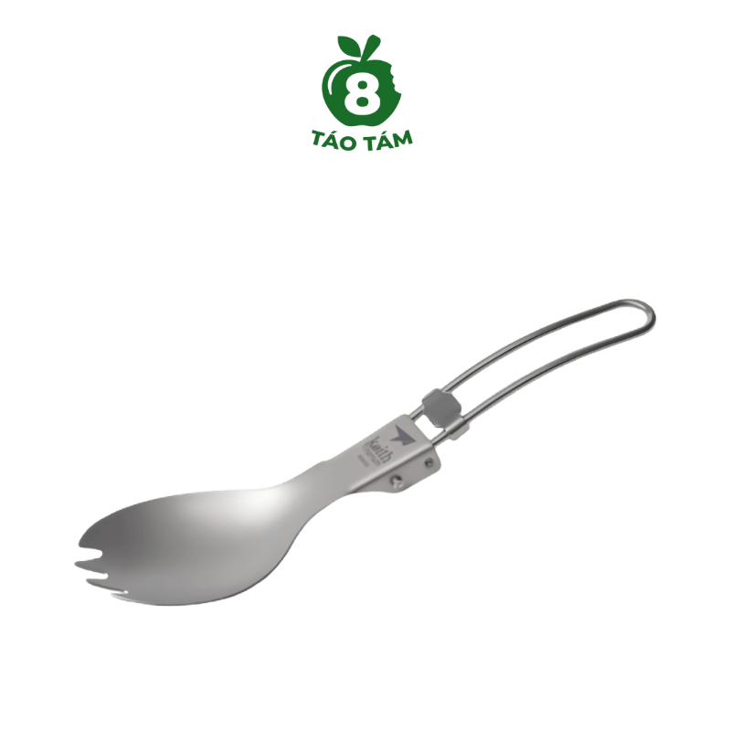 Muỗng Nĩa Gấp Gọn Titanium Keith Ti5309 Size Lớn - Hàng Táo Tám