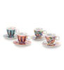 Bộ 4 Tách Cappuccino Nghệ Thuật Sol Calero – Set of 4 Cappuccino Cups Art Collection Cao Cấp
