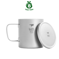 Cốc Titanium 2 Lớp Keith Ti3353 450ml - Hàng Táo Tám