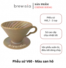 Phễu Lọc Cà Phê V60 Brewista Dripper Sứ Cao Cấp – Coral Pour Over Chính Hãng