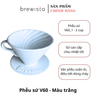 Phễu Lọc Cà Phê V60 Brewista Dripper Sứ Cao Cấp – Màu Trắng Pour Over Chính Hãng