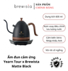 Ấm điện cổ ngỗng YearnTour x Brewista 600ml Flow Controller – Matte Black | Điều chỉnh dòng chảy – Pour-Over chuyên nghiệp