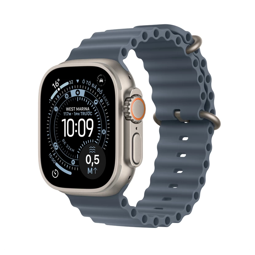Apple Watch Ultra 3 - GPS + Cellular, 49mm - Viền Titan Dây Ocean - Hàng Táo Tám