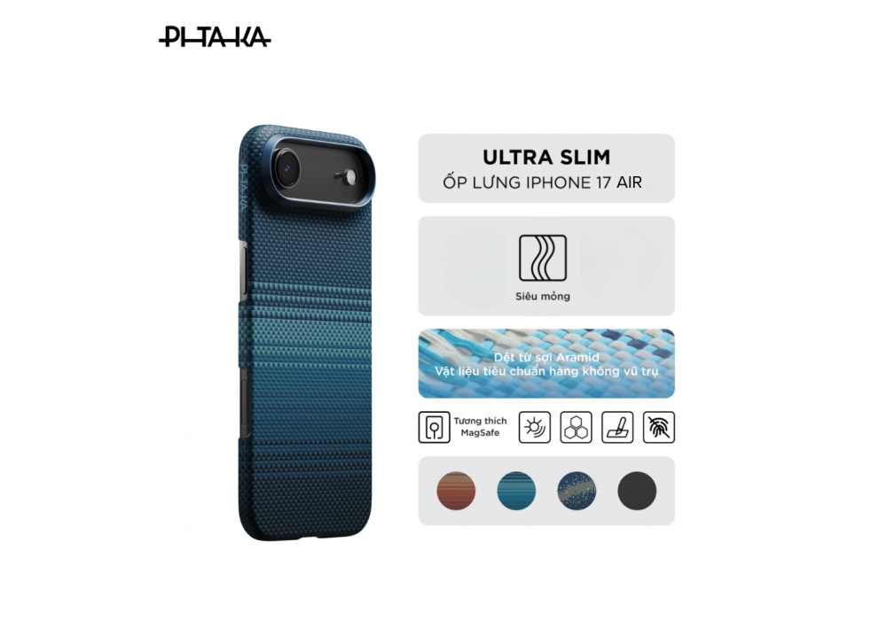 Ốp Lưng iPhone Air PITAKA Ultra-Slim - Hàng Táo Tám
