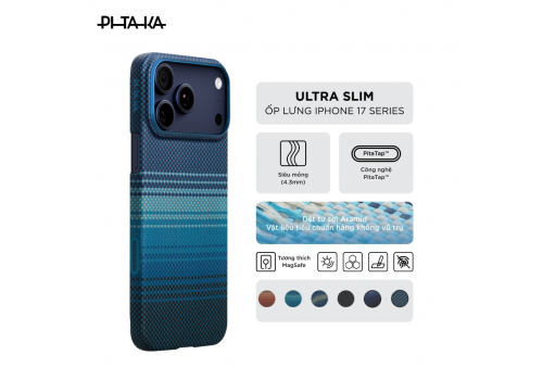 Ốp Lưng iPhone 17 Series PITAKA Ultra-Slim (with PitaTap) - Hàng Táo Tám
