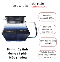 Bình Server Brewista X-Series 400ml Shadow – Bình Đựng Cà Phê Pour Over Thủy Tinh Chịu Nhiệt Chính Hãng