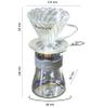 Bộ Phễu V60 Brewista Tornado Dripper & Server Bright Moon 400ml – Bộ Pha Cà Phê Pour Over Thủy Tinh Chính Hãng