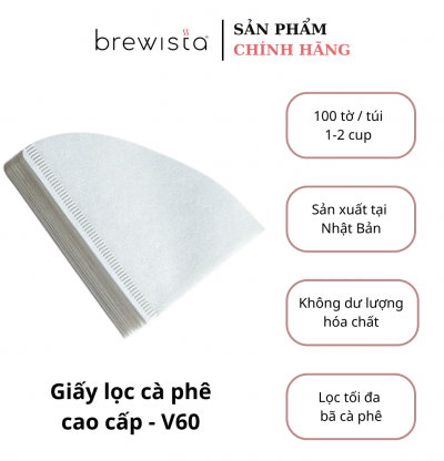 Giấy Lọc Cà Phê V60 Brewista X Series Size 01 (1–2 Cups) – Giấy Filter Pour Over Chính Hãng