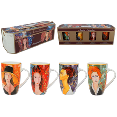 Set 4 ly sứ Carmani - A. Modigliani - 350ml - Hàng Táo Tám