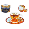 Bộ ly và đĩa sứ Carmani Espresso cup - V. Van Gogh, Sunflowers 100ml