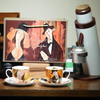 Set 2 ly và đĩa sứ Carmani A. Modigliani The Woman in a Hat and Mario Varvogli - 250ml - Hàng Táo Tám