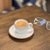 Bộ đĩa và Ly sứ Ancap Espresso vẽ tay viền, 75ml - Hàng Táo Tám