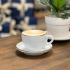 Bộ đĩa và Ly sứ Ancap Large Cappuccino vẽ tay viền, 260ml - Hàng Táo Tám