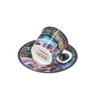 Bộ ly và đĩa sứ Carmani Cup of espresso - C. Monet, Bridge over a pond with water lilies 100ml