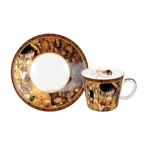 Bộ ly và đĩa sứ Carmani Espresso cup - G. Klimt, The Kiss 100ml