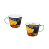 Bộ ly và đĩa sứ Carmani Espresso cup - V. Van Gogh, Cafe Terrace at Night 100ml