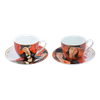 Set 2 ly và đĩa sứ Carmani A. Modigliani The Woman in a Hat and Mario Varvogli - 250ml - Hàng Táo Tám