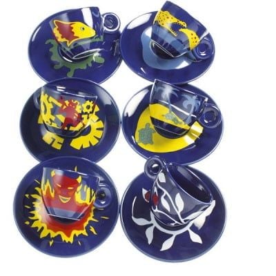 Bộ  Tách & Đĩa Espresso illy Art Collection 1994 – Luca Trazzi (Vintage & Sưu Tầm)