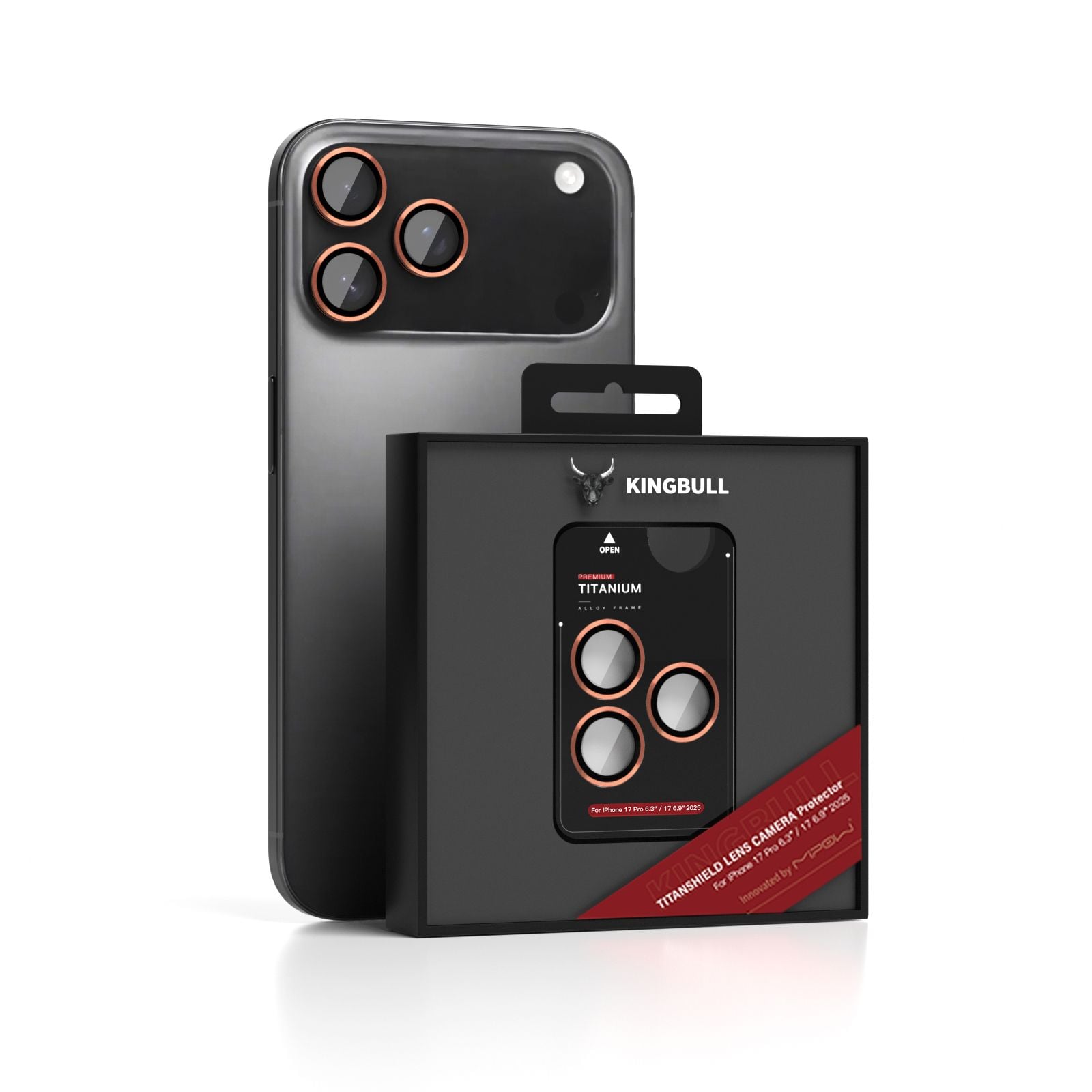 Lens Camera Mipow Kingbull Titanshield iPhone 17 Pro 6.3” / 17 ProMax 6.9” 2025